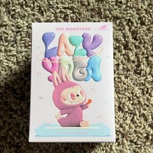The Monsters Lazy Yoga Bunny Figure - Pink